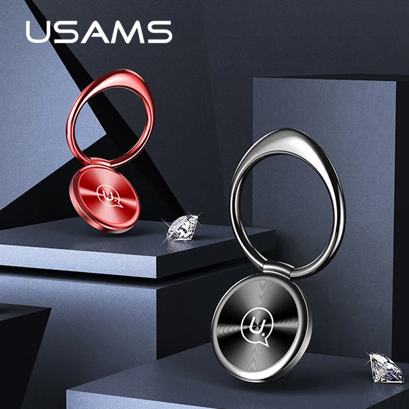 USAMS Magnetic 360 Degree Metal Mobile Phone Holder Universal phone Ring Bracket For iPhone Samsung ipad Table