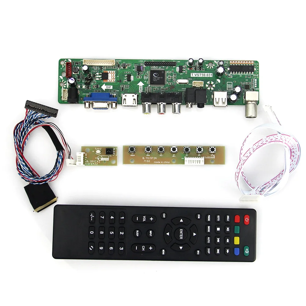 T. VST59.03 для N089L6-L02 B089AW01 V.1 LCD/LED плата драйвера контроллера (ТВ + HDMI VGA CVBS USB) LVDS