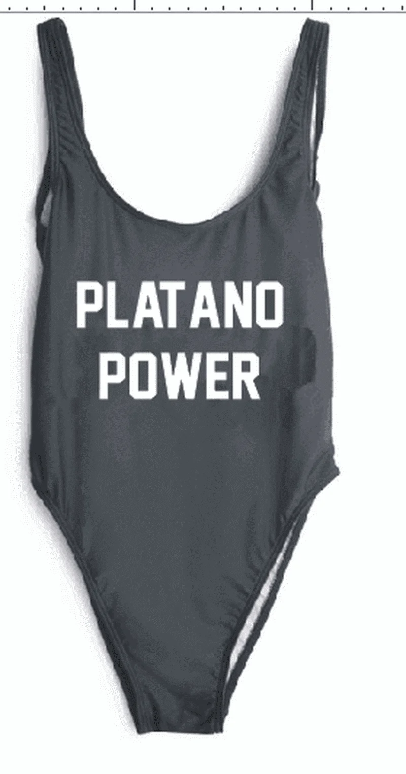 custom text one piece swimsuit