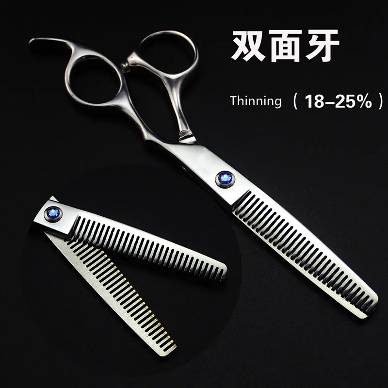 Индивидуальный Логотип Япония 440c 6 дюймов изогнутые зубы Парикмахерские ножницы парикмахерские makas 15-60% истончение скорость