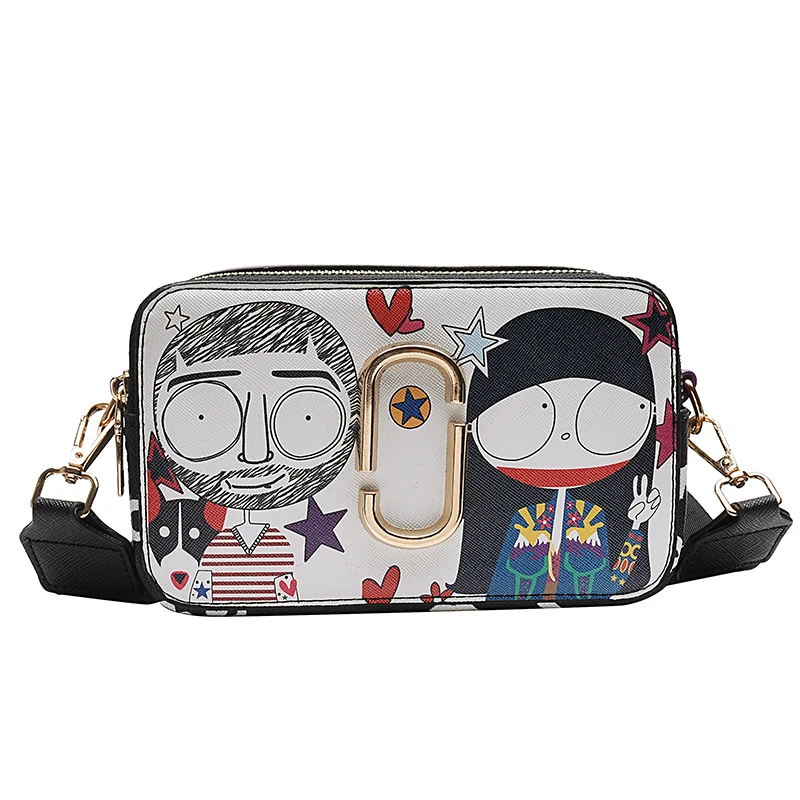

Fashion Cartoon Printed Women Graffiti Handbag Mini Crossbody Shoulder Bag Ladies Casual Purses Clutches Girls Handbag RISMIT