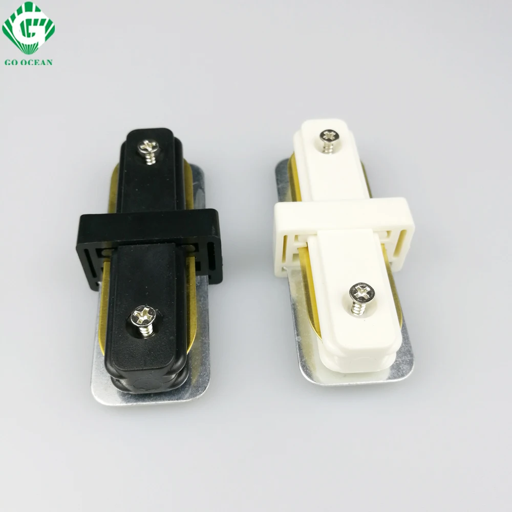GO OCEAN Track lighting Rail Connector I Straight Connectors for Track Light Rail Fixture System Auminum Rail Connector (2)