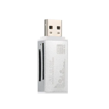 

Mini Portable USB2.0 All in One Card Reader USB 2.0 USB For SD/TF/MS micro(M2) Card Readers For Laptop Desktop PC Computer