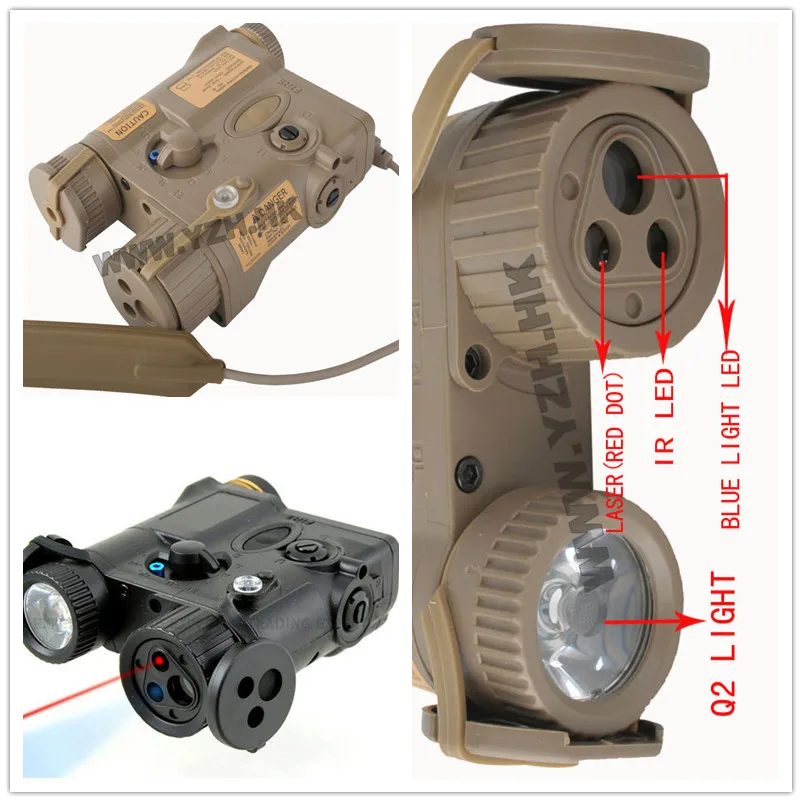 

Element AN/PEQ-16A red laser Pointer Illumunator Aiming Tactical Flashlight (Tan/Black) battery box