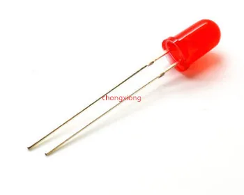 

D_D 1000pcs/Lot New 5mm Diffused Round Ultra Bright Red LED Light Lamp Bulb