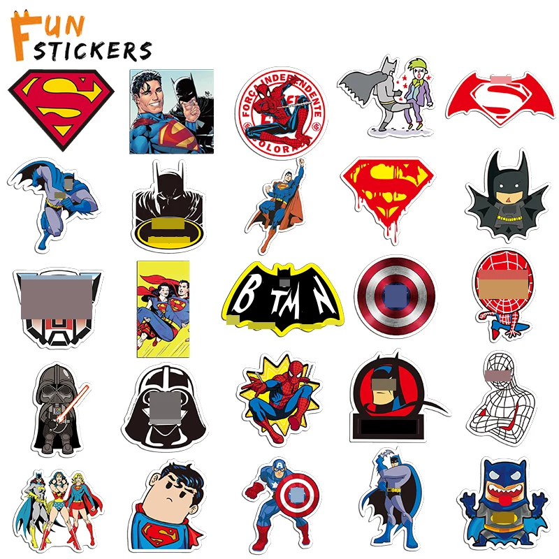 Batman Logo Cartoon Character Hero Cartoon Waterproof Sticker Toy Laptop  Mobile Phone Skateboard Guitar Suitcase Sticker A0072 - Sticker - AliExpress