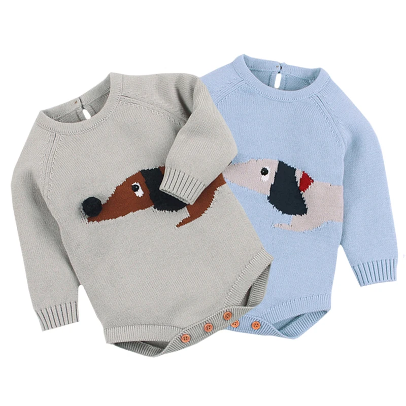 

Cute Newborn Baby Unisex Bodysuits Spring Long Sleeve Infant Jumpsuits Outfits Kids Boys Girls Knitted Coverall One Piece