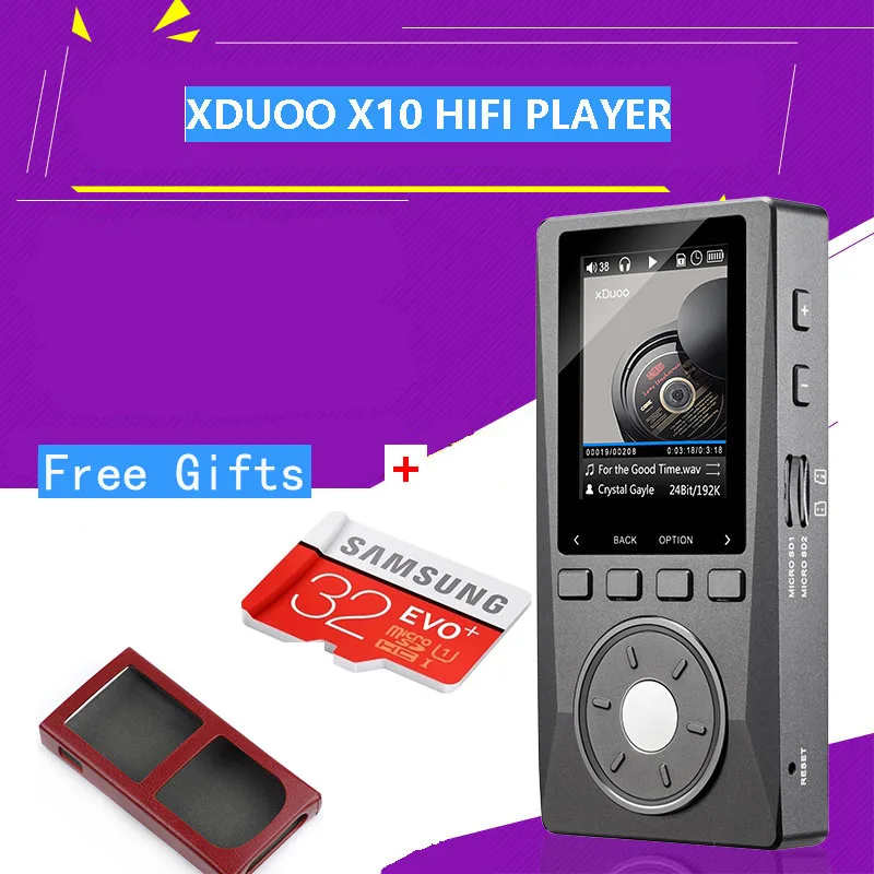 XDuoo X10 Portable High Resolution Lossless DSD Music HIFI Player DAP Support Optical Output