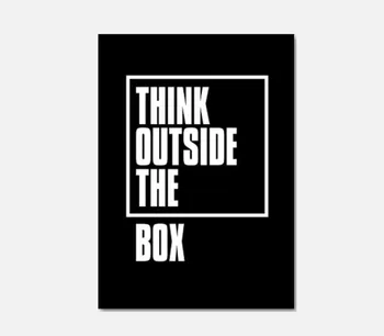 

1 Piece printed Painting Think Outside The Box Framed Canvas Wall Art