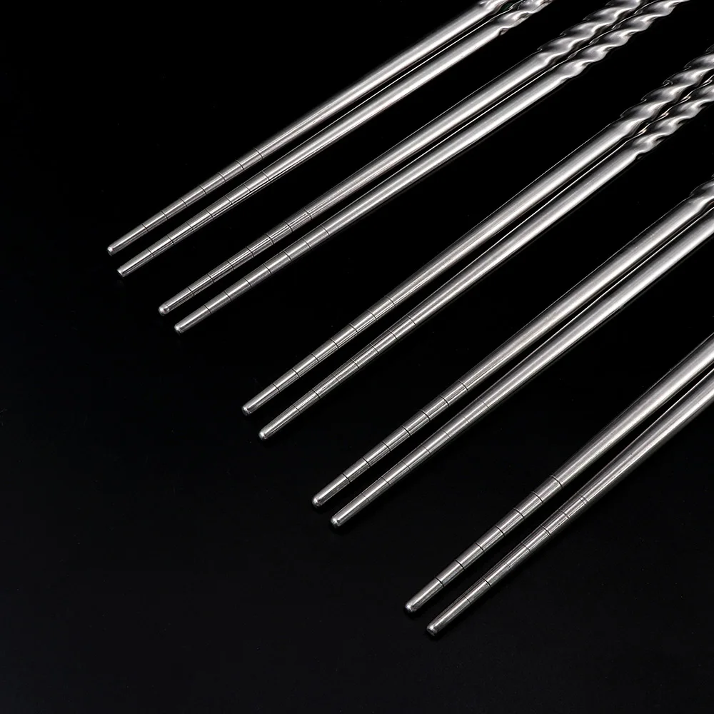 5 пар/компл. палочки дозирующая детская ложка для Нержавеющая сталь Портативный многоразовые металла изысканный Non-slip палочки для суши необходимые посуда полезным