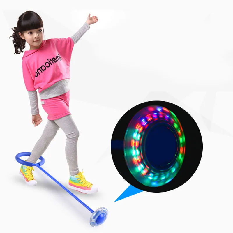 Флэш Прыжки ноги сила мяч дети на открытом воздухе забавная спортивная игрушка светодиодный детский прыгающий круг прыгающий шар ребенок-родитель игры