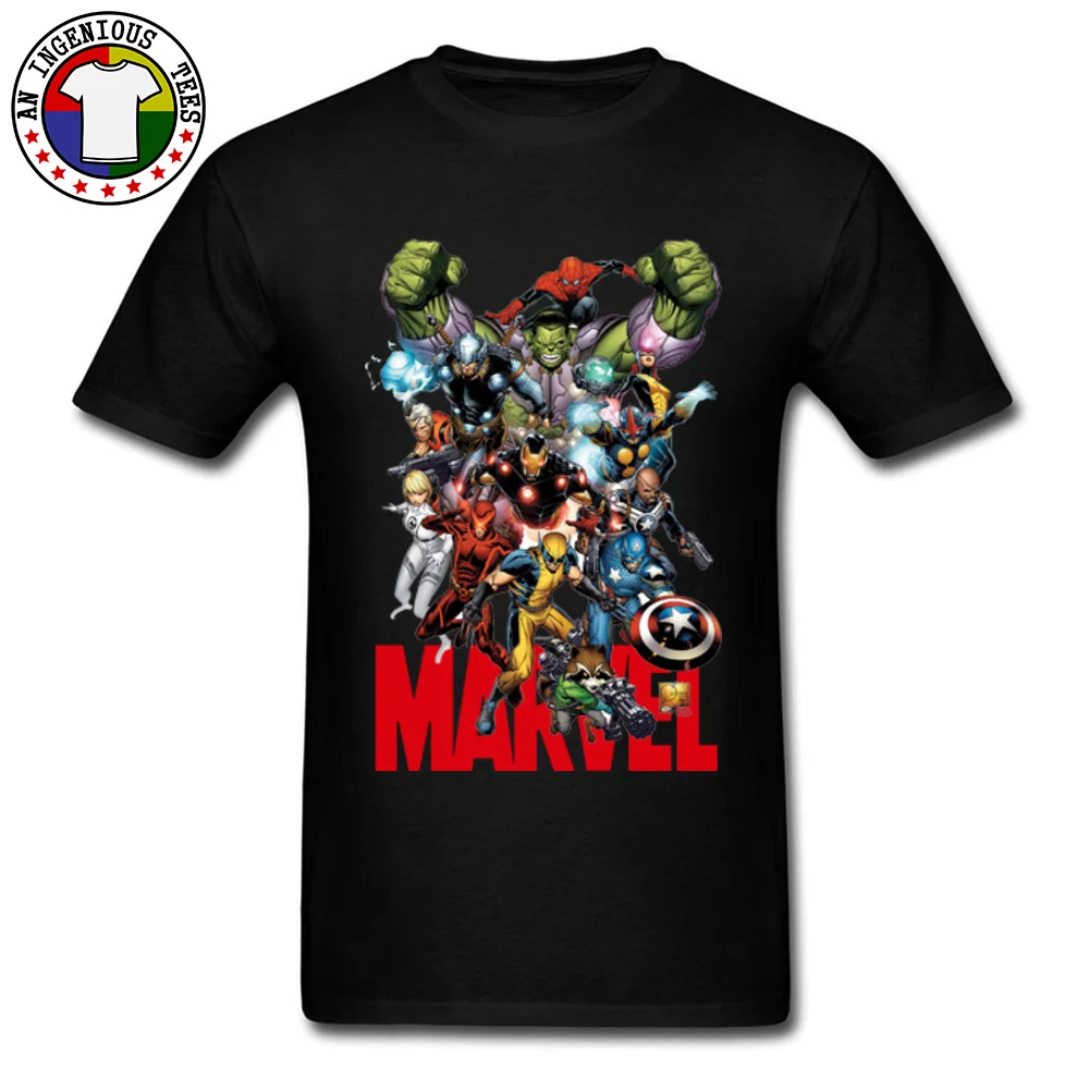 

Marvel Super Hero Justice League Endgame Tshirt Men's Fashion Hulk Spider Man Captain America Funny USA T Shirt Avengers 4