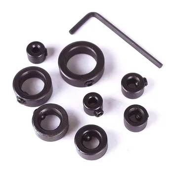 

8 in 1 Woodworking Drill Bit 3-16mm Depth Stop Collars Ring Positioner Drill Locator Wood Working Hand Tools Sets P0.01