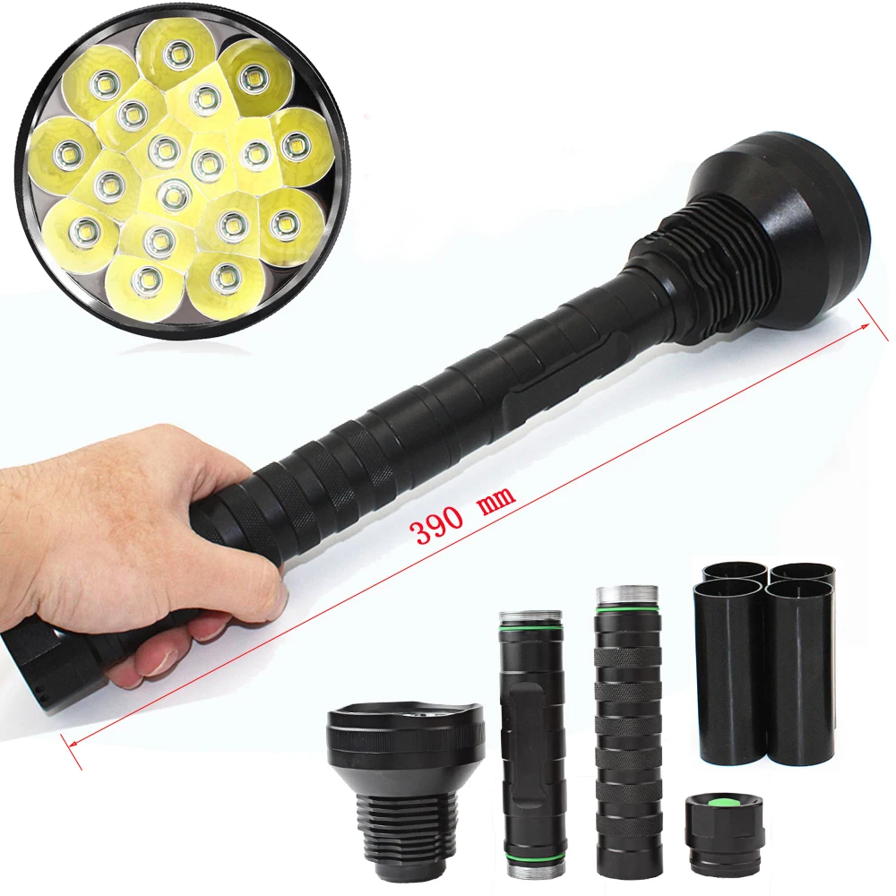 

20000LM Ultral Bright 18x XML T6 LED Flashlight Torch Tactical Lamp lantern For self defense Emergency Outdoor Night light