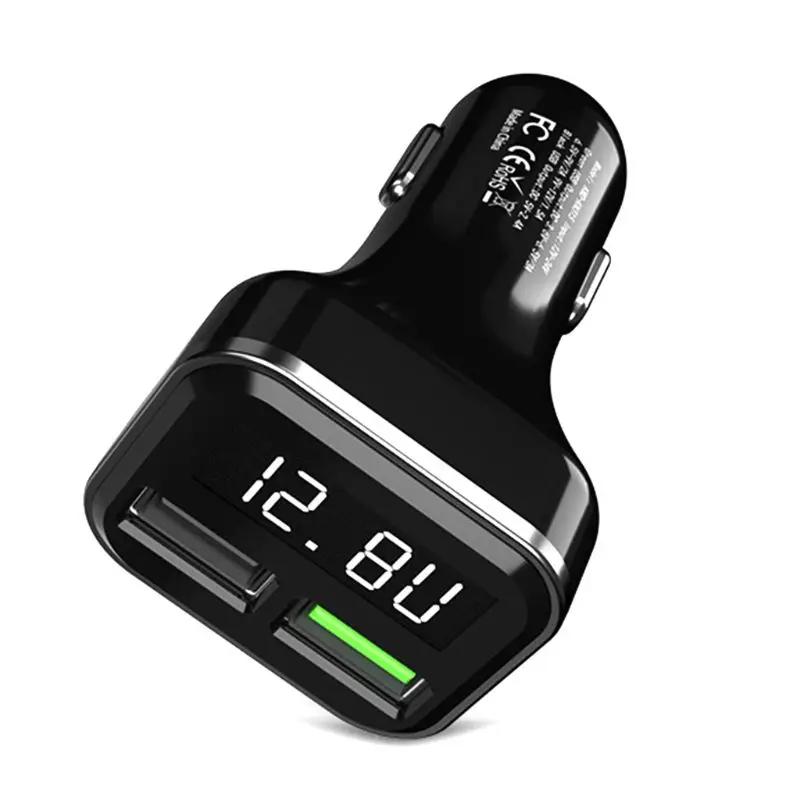 

Quick Charge 3.0 Dual USB Car Charger LED Voltage Current Display For iPhone HTC