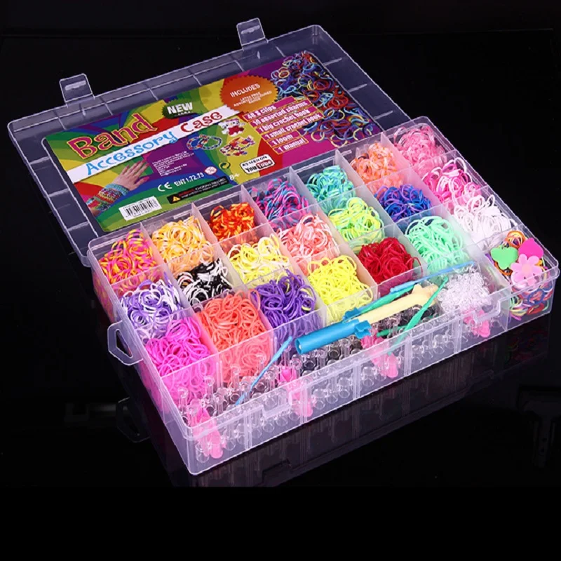 

4500pcs rubber bands with rainbow loom for girls gifts /Children Adult DIY handmade elastic bands Bracelet with all accessory