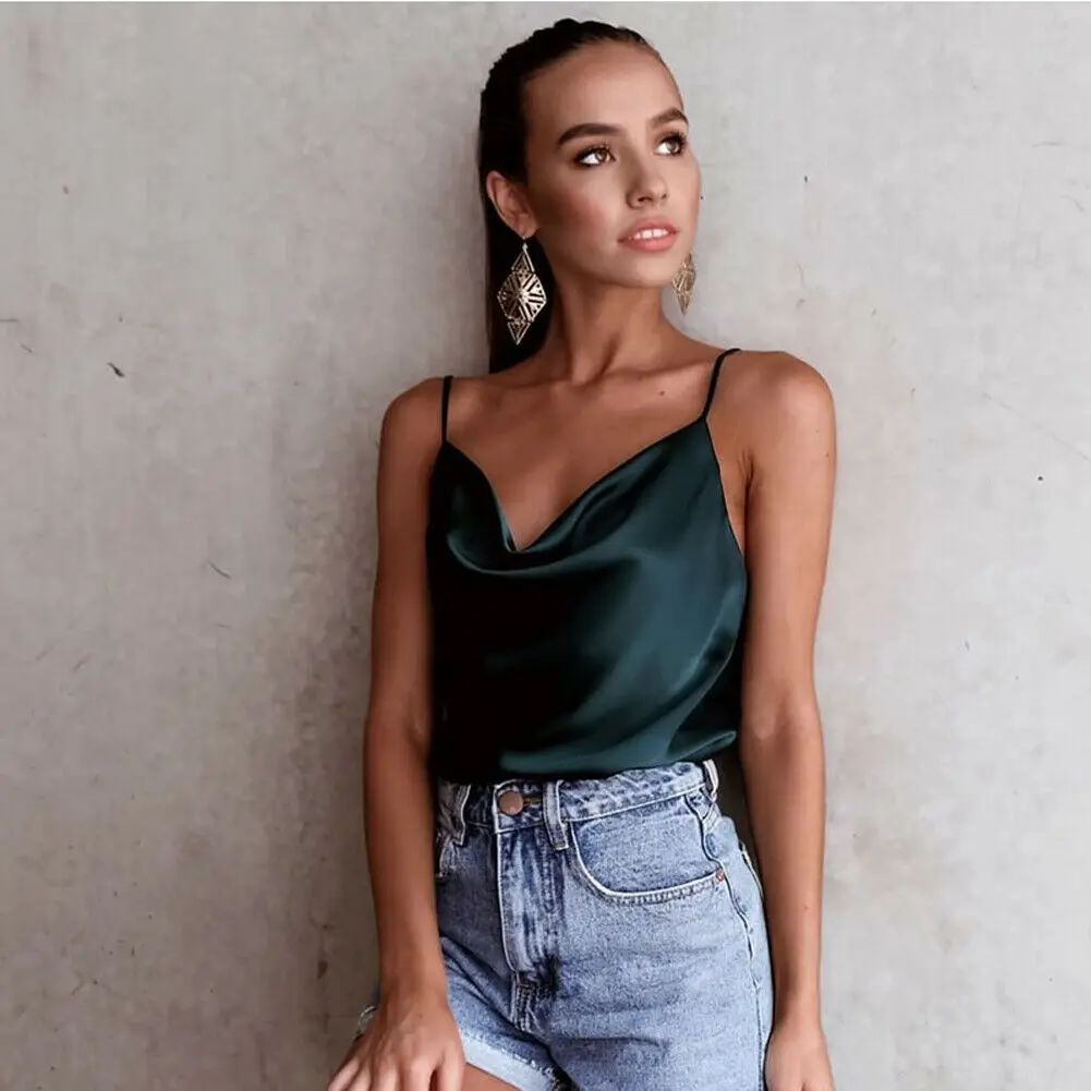 

Fashion Women's Sexy Hot Summer Loose Simple Chiffon Tanks Camis Tops Loose Sleeveless Beach Holiday Casual Daily Camis Tank Top