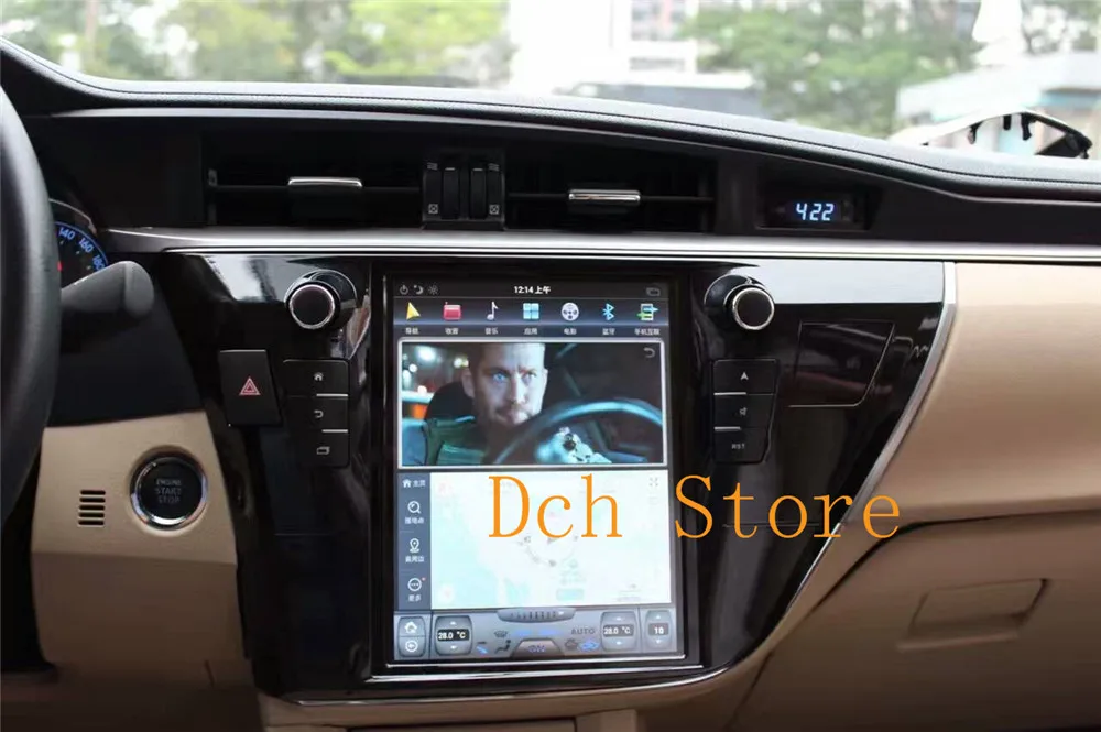 10,4 ''вертикальный экран Tesla стиль Android 8,1 автомобильный DVD gps радио плеер для Toyota Corolla 2013 PX6 CARPLAY