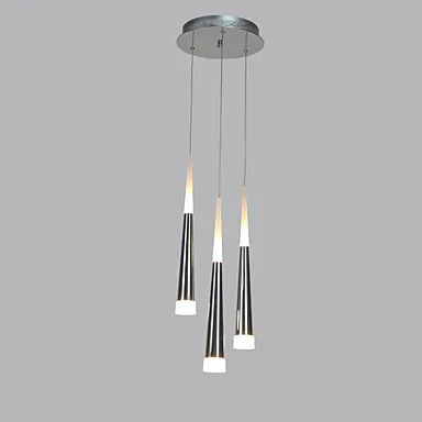 Acrílico colgante moderno lámpara colgante con 3 luces para salón ... Acrílico colgante moderno lámpara colgante con 3 luces para salón ...