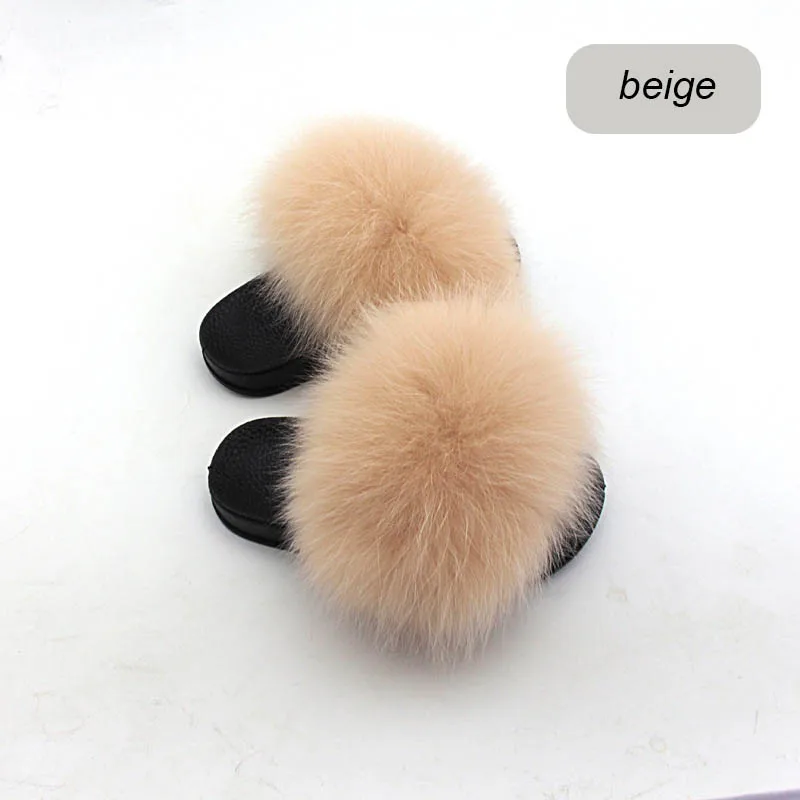 children slippers fox fur (3)