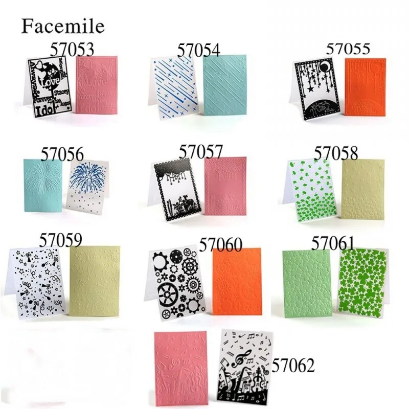 24 Styles Plastic Embossing Folder Stencils Template Molds Scrapbooking Paper Cards Making DIY Photo Album Decoration Crafts O22