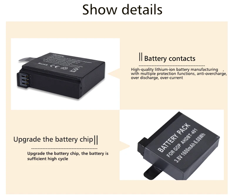 Пало 4x AHDBT-401 1600 мАч Батарея+ светодио дный двойной Зарядное устройство для Gopro Hero 4 батареи GoPro Hero4 AHDBT 401 действие камера аксессуары