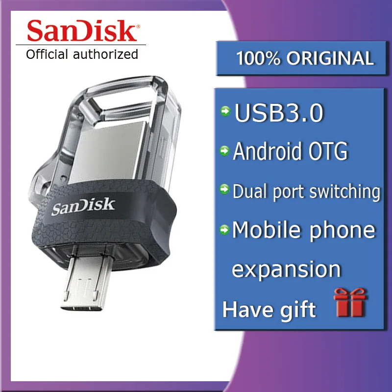 

Sandisk USB Flash Drive Disk OTG 32G 64G 128G USB3.0 Pen Drive Tiny Pendrive Memory Stick Storage Device U Disk For Mobile Phone
