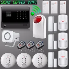 G90B Inglés Ruso Voz Sistema de Alarma de Marcación Automática GSM IOS Android APP Control Remoto GSM WiFi Inalámbrica Doméstica Sistema de Alarma