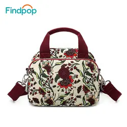 Findpop бренд Для женщин сумка 2018 новое поступление с цветочным принтом сумка Для женщин Сумки холст Водонепроницаемый обезьяна мешок