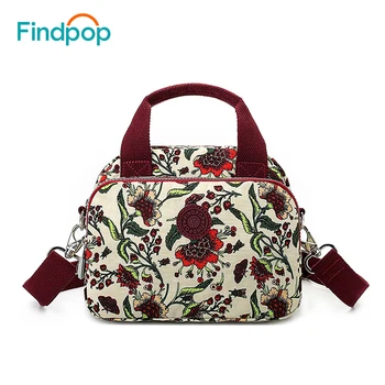 

Findpop Brand Women's Messenger Bag 2018 New Arrival Flowers Print Shoulder Bag Women Handbags Canvas Waterproof Monkey Bag