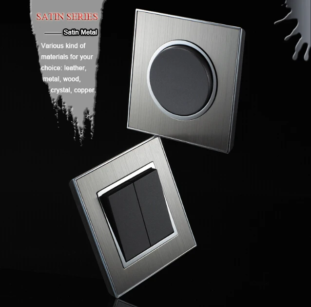  Enchufe europeo 16A y doble puertos de carga USB Metal satinado plata enchufe de pared eléctrico es