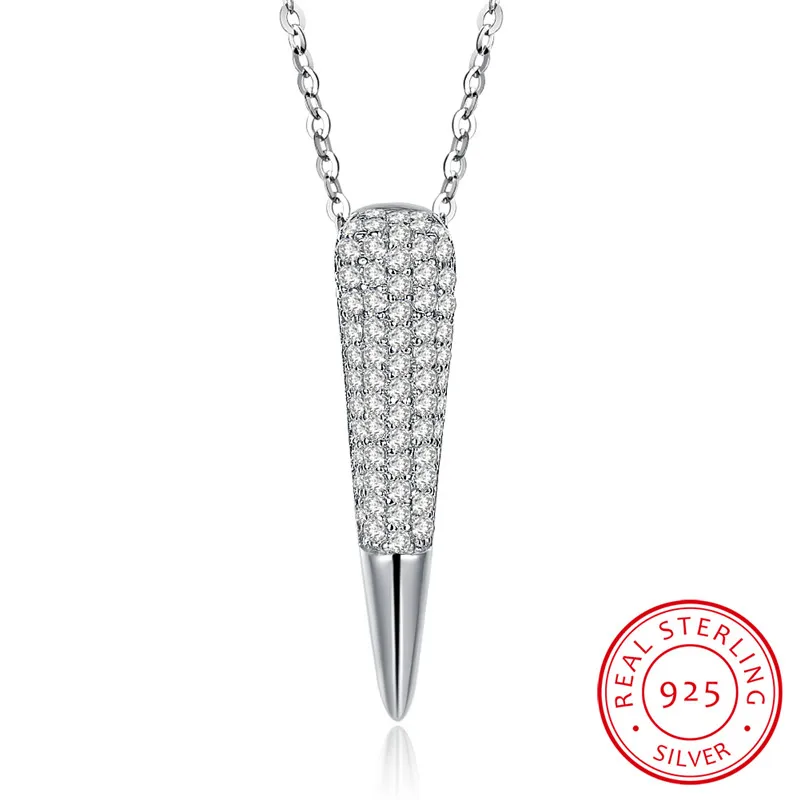 KimJ necklace of N0072B, fine jewelry taper in top AAA CZ pendant