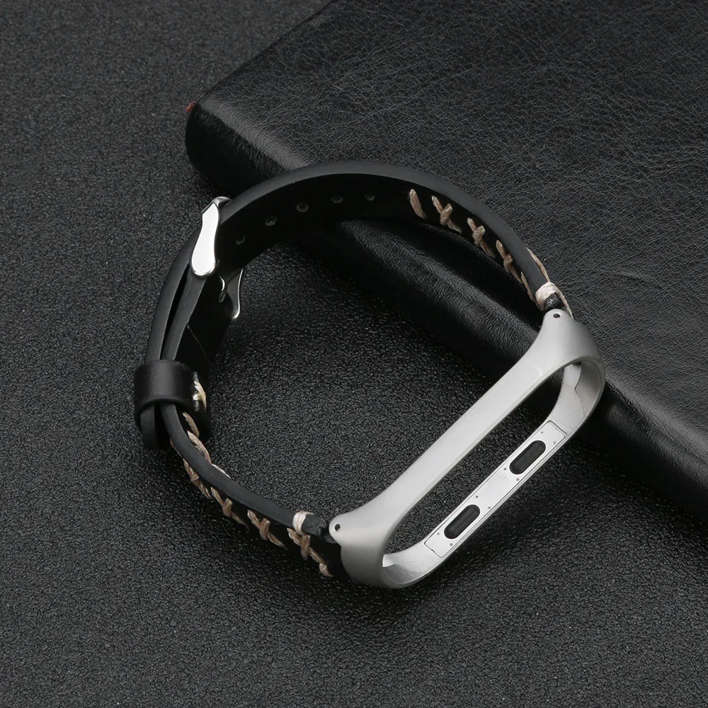 Браслет для Xiaomi Mi, сменный кожаный браслет, ремешок+ металлический чехол для Xiaomi Mi 3, от поставщика, Прямая поставка