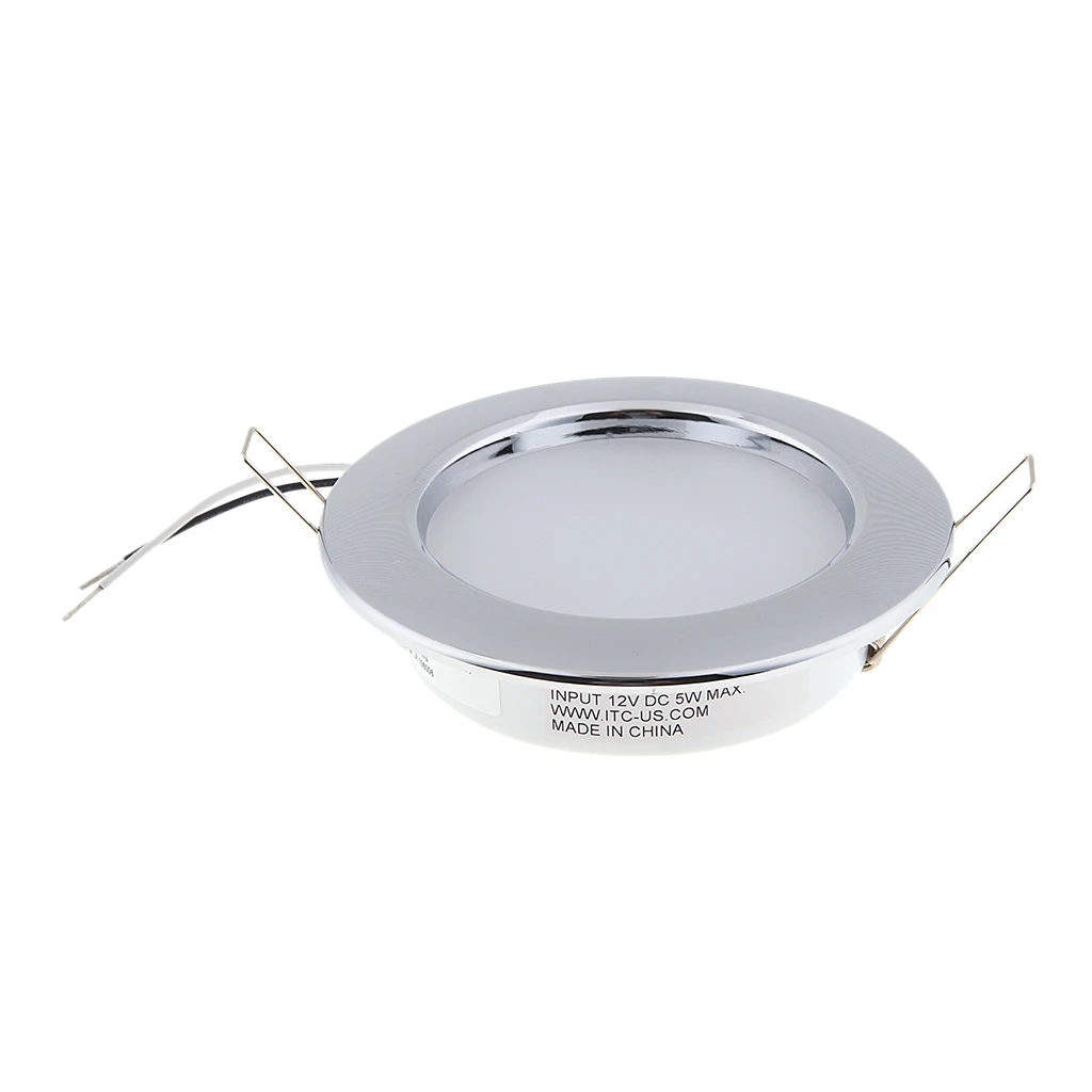4.5W 12V LED Recessed Down Light Car Interior Lighting Interior Roof Ceiling Light Cabinet Lamp For Camper RV Trailer Boat Van