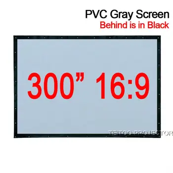 

300 inches 16:9 Large Size PVC Soft Grey-Black Projection Screen Curtain Film for Home Cinema Theater HD Outdoor Movies
