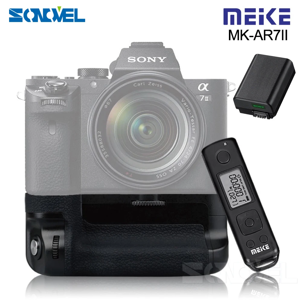 Вертикальный держатель для батарей MEIKE MK A7II Pro SONY / Sony A7RII с беспроводным пультом