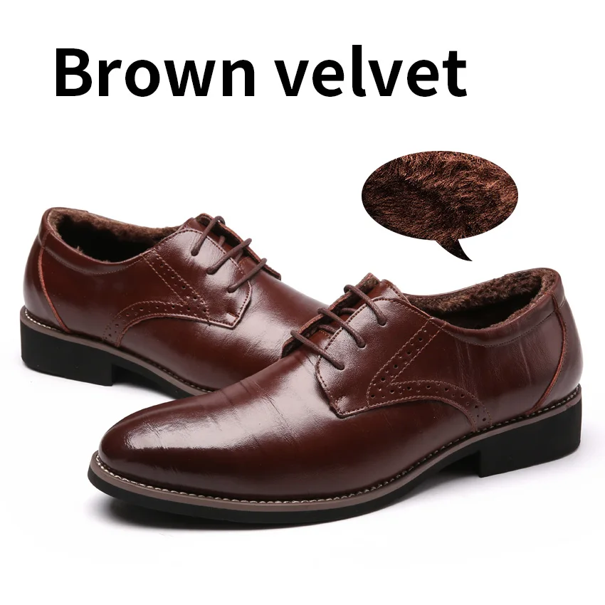 BIMUDUIYU Туфли-оксфорды высокого качества Мужские броги деловая модельная обувь bullock на шнуровке Мужская официальная обувь размера плюс 38-48