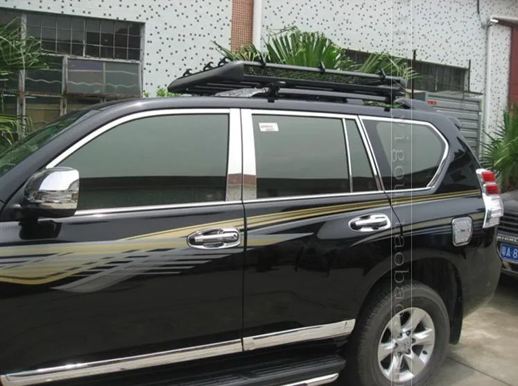 

Quality Window Trim 24pcs Frame Sill Belt Trims With Center Pillar For Toyota Land Cruiser Prado FJ150 TRJ 150 2010 2011 2012