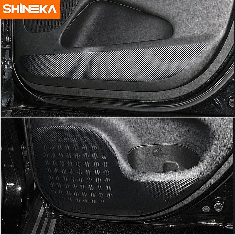 SHINEKA автомобильный стиль двери анти-kick стикер центрол панель углеродного волокна шаблон стикер s для Grand Cherokee 2011+ автомобильные аксессуары