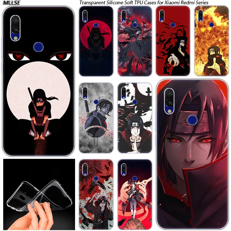 

Anime Naruto Itachi Uchiha Silicone Case for Xiaomi Redmi K20 7 7A 5 5Plus 6 6A S2 Note 8 7 6 5 Pro Fashion Cover