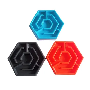 

Pet Dog Cat Interactive Slow Food Bowl 1Pc Anti Slip Gulp Feeder Healthy Bloat Dish For Pet Feeding Tools