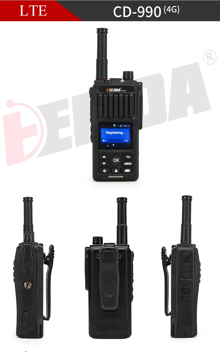 Rádio de Rede Talkie com Cartão Walkie Talkie Novo Produto Helida Cd990 2g3g4g Wifi Sim 100 km 11 Cheap Walkie-talkie