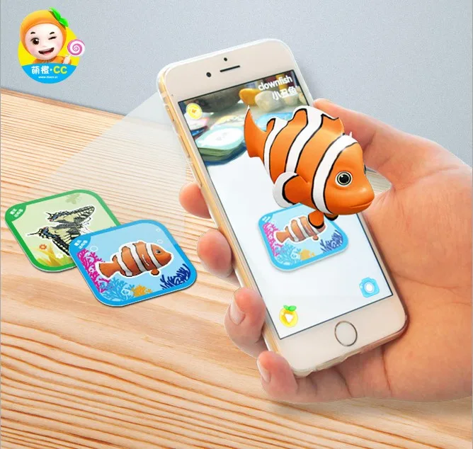 100PCS 3D Stereo Card Toys Bilingual Augmented Reality Play Early Learning Educational Pocket Pocket Animal Zoo Kids Toys