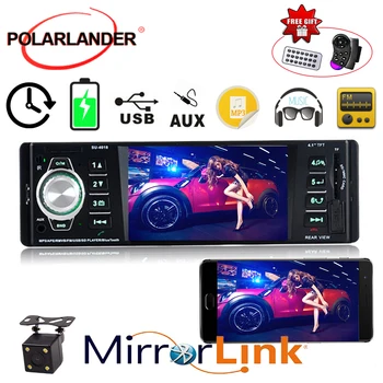 

1 Din Car Radio Bluetooth 4.1" WithRearview camera MP4/MP3/MP5 Player Stereo Support TF SD USB MMC Aux-in 1080P HD DC Remote co