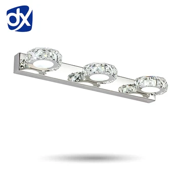 

Long LED Crystal Mirror Light 32CM~75CM AC90-260V Modern Crystal Wall lamp Bathroom Lighting Waterproof wandlamp led wall light