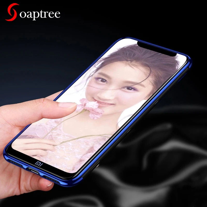 

Soaptree Fexible Case For Xiaomi Redmi Note 6 Pro Cases Silicone Plated Clear Transparent For Xiaomi Redmi Note 6 Cover