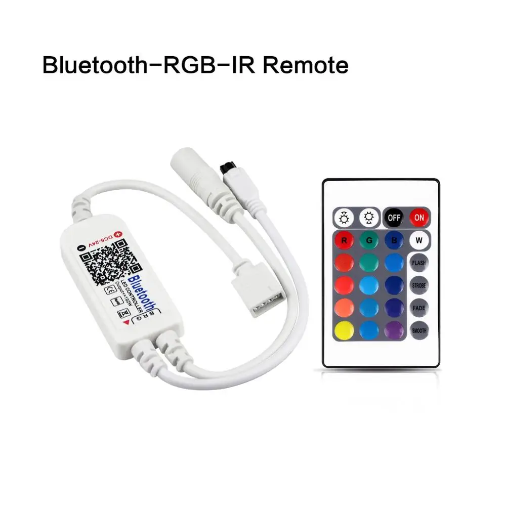 DC 5 в 12 В 24 в WiFi/Bluetooth RGB/RGBW светодиодный ИК-пульт для телефона Android IOS APP контроллер Диммер для светодиодной ленты 5050 - Цвет: Bluetooth RGB ADD IR