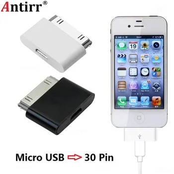 

Micro USB Cable to 30 Pin Adapter Converter Android Phone 30pin Connector Data Sync Charger For iPhone 4 4s 4G 3GS For iPad iPod