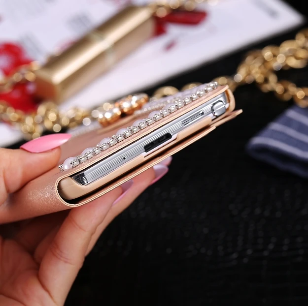Case-For-Samsung-Galaxy-S5-S6-S6-Edge-S7-S7-Edge-S8-S8PLUS-Luxury-Pearl-Wallet (3)