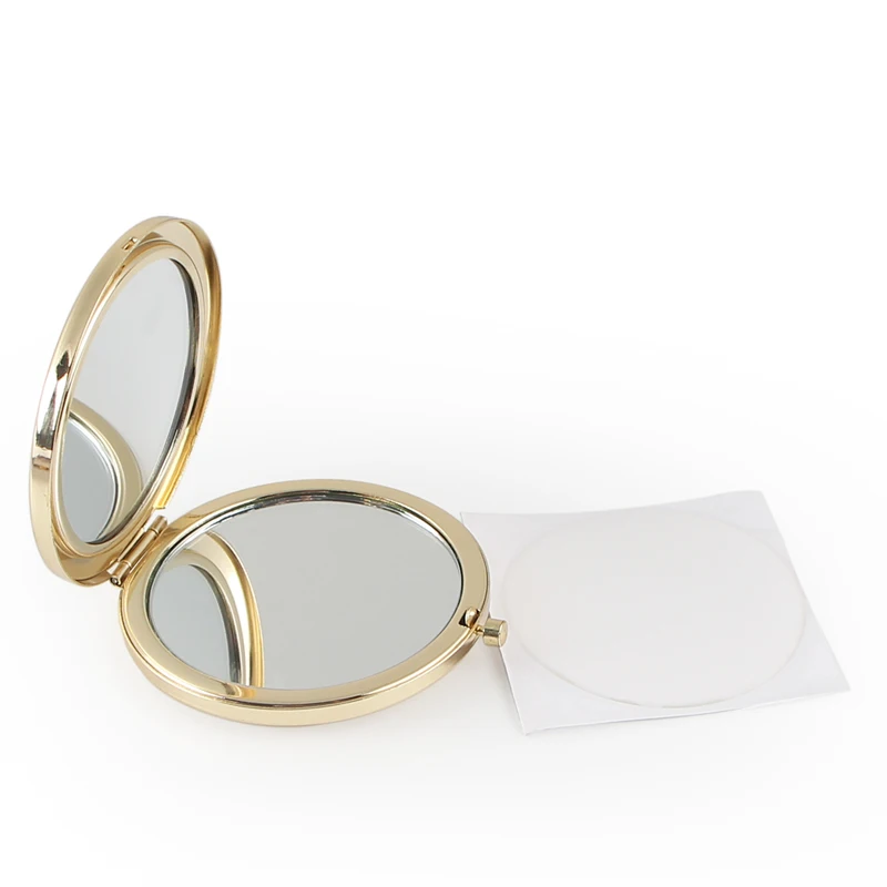 Round Mirror Compact Blank Plain gold Colour For DIY gift mirror (5)